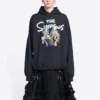 Hanorace din bumbac Balenciaga x THE SIMPSONS, croială largă, „Negru” 675003TLVG81000