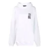 Hanorace din bumbac cu cod de bare „Alb” 651799TKVE69040
