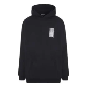 Hanorace din bumbac cu cod de bare „Black” 651799TKVE61070