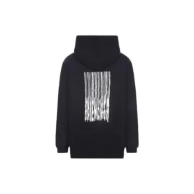 Hanorace din bumbac cu cod de bare „Black” 651799TKVE61070