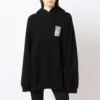 Hanorace din bumbac cu cod de bare „Black” 651799TKVE61070