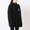 Hanorace din bumbac cu cod de bare „Black” 651799TKVE61070