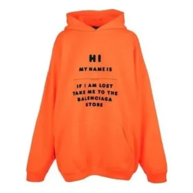 Hanorace „Hi My Name Is” „Portocaliu fluorescent/Negru” 651799TKVK57513
