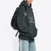 Hanorace oversized cu glugă Balenciaga x adidas Logo „Verde Alb” 712396TNVA93775