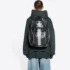 Hanorace oversized cu glugă Balenciaga x adidas Logo „Verde Alb” 712396TNVA93775