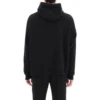 Hanorace oversized cu glugă cu logo script „Black White” 674986TMVB51070