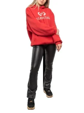 Hanorace oversized din bumbac cu logo BB „Roșu” 547765TCV316400