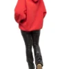 Hanorace oversized din bumbac cu logo BB „Roșu” 547765TCV316400