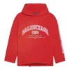Hanorace scurtă cu glugă Balenciaga „Cardi Red” 670946-TLVJ3-6441