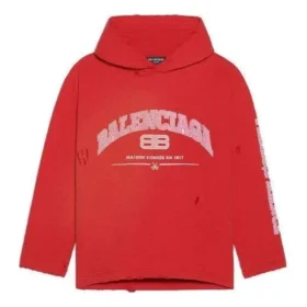 Hanorace scurtă cu glugă Balenciaga „Cardi Red” 670946-TLVJ3-6441 Hanorace scurtă cu glugă Balenciaga „Cardi Red” 670946-TLVJ3-6441