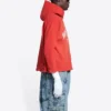 Hanorace scurtă cu glugă Balenciaga „Cardi Red” 670946-TLVJ3-6441