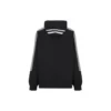 Hanorace sport cu mâneci cu dungi și glugă, croială oversized „Black White” 704023TMVG23869