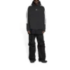 Hanorace sport cu mâneci cu dungi și glugă, croială oversized „Black White” 704023TMVG23869