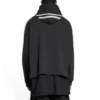 Hanorace sport cu mâneci cu dungi și glugă, croială oversized „Black White” 704023TMVG23869
