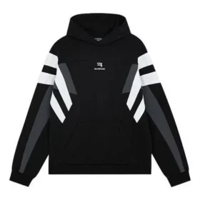 Hanorace sportivă cu glugă B „Negru Gri Alb” 675322TLVA31150