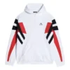 Hanorace sportivă cu glugă și fermoar „Alb Negru Roșu” 675330TLVA39028