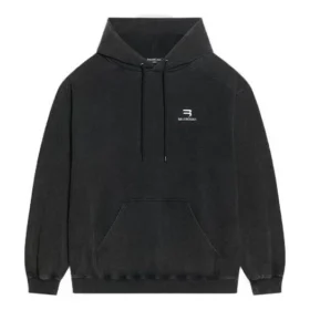 Hanorace Sporty B cu glugă, croială medie „Negru” 600583TLVA11070