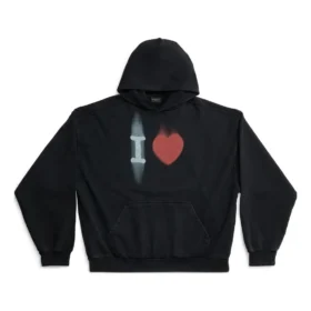 Hanorace SS23 I love Balenciaga „Black” 742603TOVH59034
