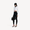 Hanorace tehnică pentru femei, model cocoon, de culoare albă