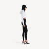 Hanorace tehnică pentru femei, model cocoon, de culoare albă