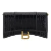 Hourglass Wallet On Chain Crocodile Embossed „Negru” 6560501LRGM1000