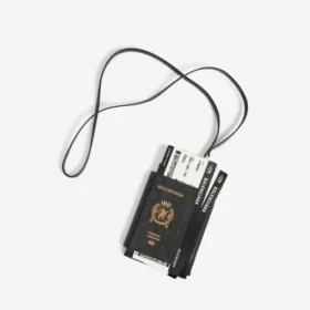 Husă de telefon pentru pașaport pentru bărbați, de culoare neagră