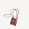 Husă pentru telefon și pașaport pentru bărbați, în nuanța burgund
