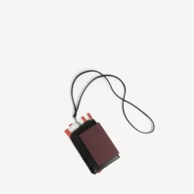 Husă pentru telefon și pașaport pentru bărbați, în nuanța burgund