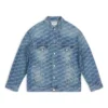 Jachetă BB Monogram cu croială largă „Blue” 675208TMW370443