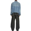 Jachetă BB Monogram cu croială largă „Blue” 675208TMW370443