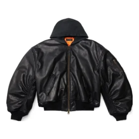 Jachetă bomber cu glugă „Black” 750953TOS171000