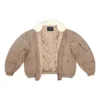 Jachetă bomber Unity din bumbac ripstop „Beige” 698837TLP039577