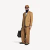 Jachetă bărbătească cu un singur rând de nasturi, croială normală, de culoare camel