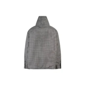 Jachetă-cămașă căptușită în carouri „Negru Alb” 735662TNO781070 Jachetă-cămașă căptușită în carouri „Negru Alb” 735662TNO781070