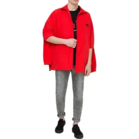 Jachetă cu fermoar și mâneci duble „Red” 602278TG0116010