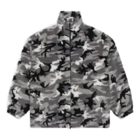 Jachetă cu fermoar în stil camuflaj „Grey” 681818TLQ121240