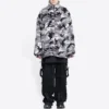 Jachetă cu fermoar în stil camuflaj „Grey” 681818TLQ121240