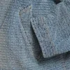 Jachetă cu glugă din denim pentru bărbați, de culoare albastru închis