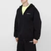 Jachetă cu glugă și mâneci lungi Balenciaga SS21 pentru bărbați, cu fermoar, negru 641659TIV551070