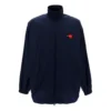 Jachetă cu guler ridicat și fermoar cu logo Balenciaga pentru bărbați, albastră 622002TIO508065