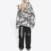 Jachetă cu umerii goi Balenciaga FW21 pentru bărbați, gri, 663004TKLD41240
