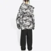 Jachetă cu umerii goi Balenciaga FW21 pentru bărbați, gri, 663004TKLD41240