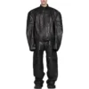 Jachetă de motociclist Oversized „Negru” 744983TOS141000
