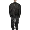 Jachetă de motociclist Oversized „Negru” 744983TOS141000