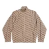 Jachetă de trening BB Monogram, croială regular „Beige Brown” 704495TML369378