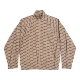 Jachetă de trening BB Monogram, croială regular „Beige Brown” 704495TML369378