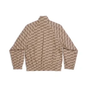 Jachetă de trening BB Monogram, croială regular „Beige Brown” 704495TML369378