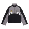 Jachetă de trening căptușită cu guler în formă de pâlnie „Grey Black” 675462-TKO48-1000