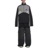 Jachetă de trening căptușită cu guler în formă de pâlnie „Grey Black” 675462-TKO48-1000