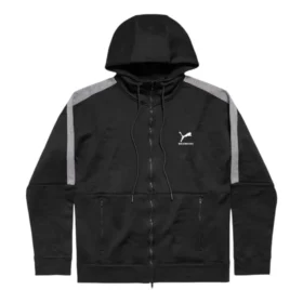 Jachetă de trening cu glugă Balenciaga x Puma „Negru-Gri închis melanj” 846912TTVB41065 Jachetă de trening cu glugă Balenciaga x Puma „Negru-Gri închis melanj” 846912TTVB41065